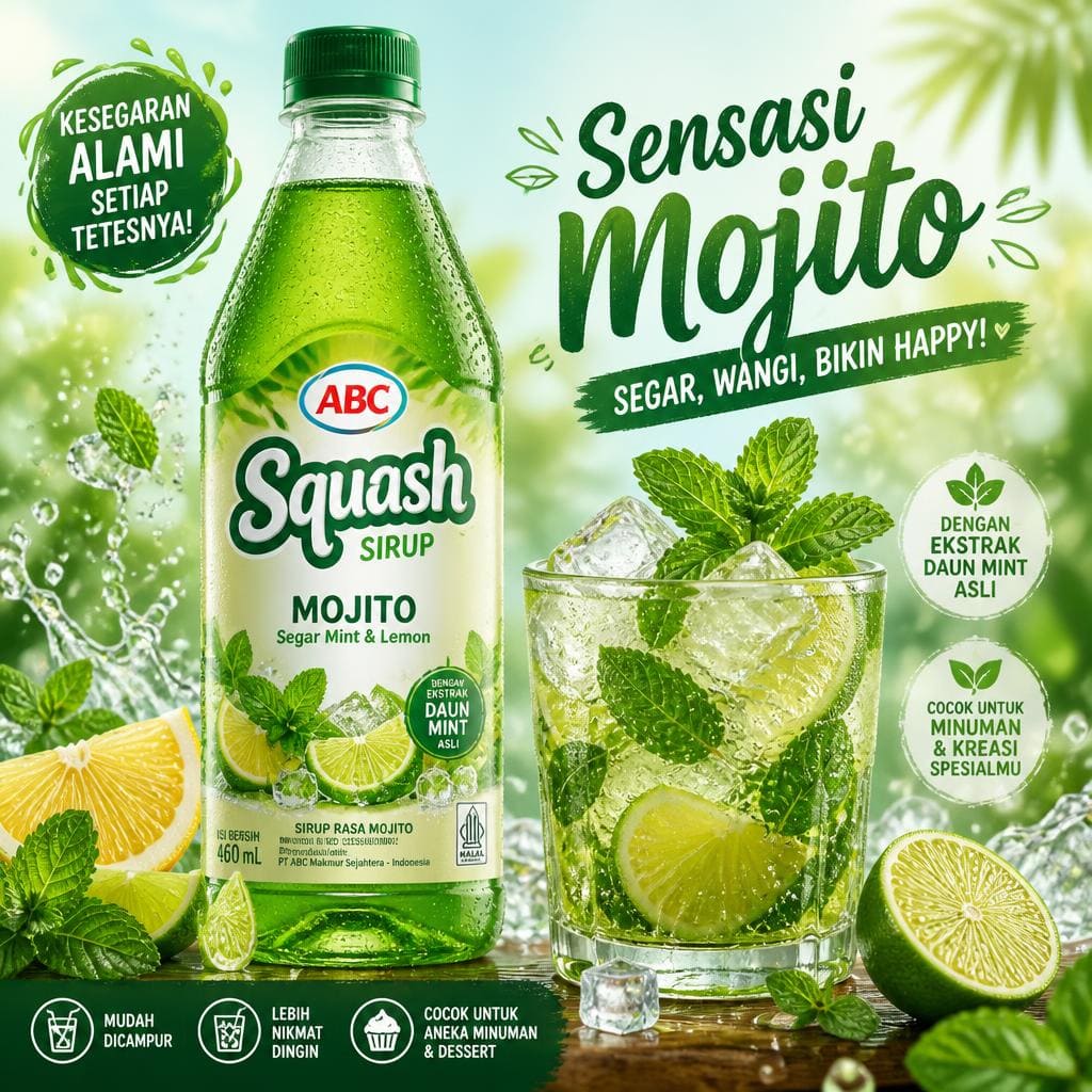 Squash Mojito Warkop 84 minuman squash mojito segar dan ringan